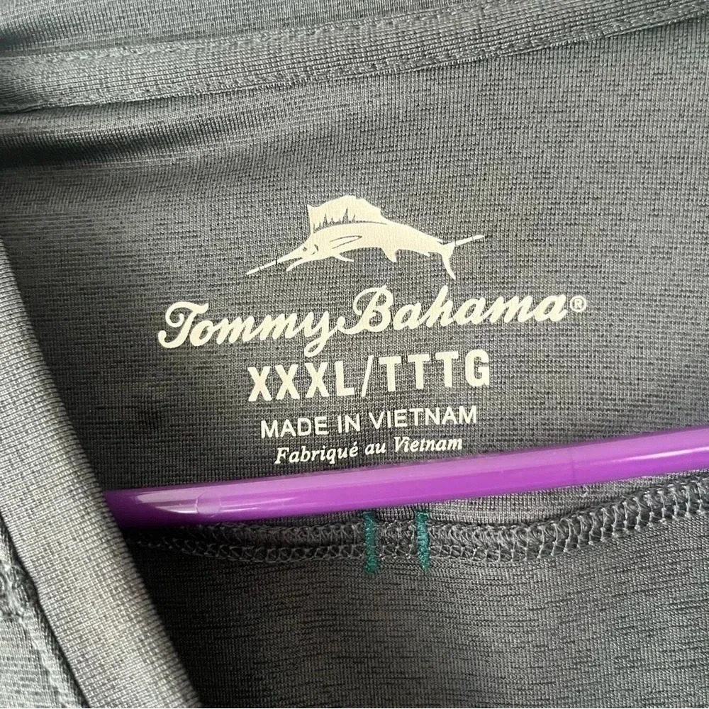 NWT Tommy Bahama XXXL/TTTG Pased Crew LS Shirt Coal - Picture 3 of 6